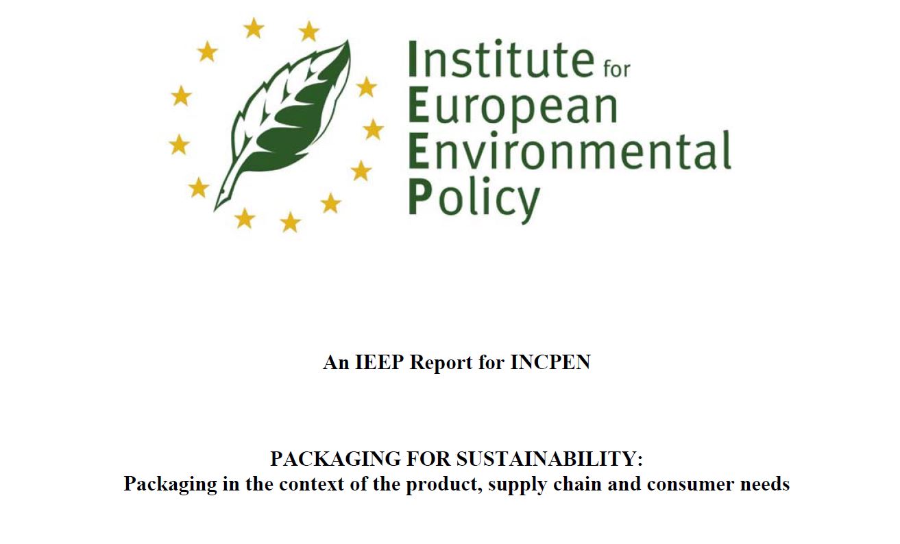 Incpen IEEP Report – Packaging for Sustainability – INCPEN